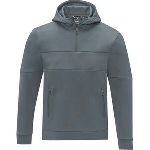 Elevate Life Mens Sayan Half Zip Hoodie / Steel Grey